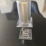 Galway crystal candle holder suits a dinner candle or a wide candle. Silver candle included. Image 7
