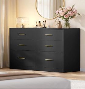 Chest of Drawers Modern Sideboard Storage Cabinet for Living Room Bedroom 6 Drawers