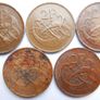 Vintage- Ireland, 2 Pence Bronze Coins Image 8