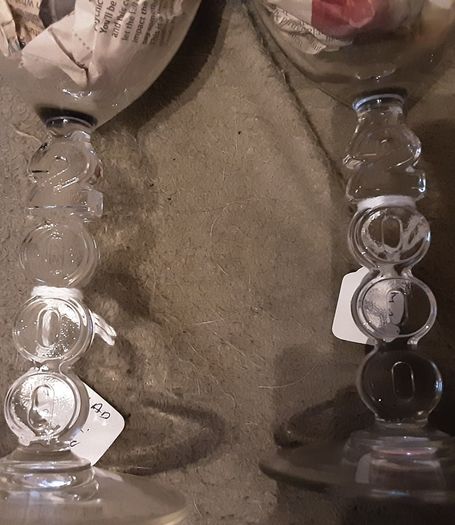 two millennium wine glasses