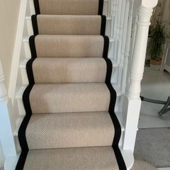 Natural fibre flatweave premium herringbone
