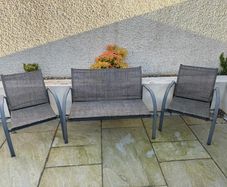 2 Seater & 2 x 1 Seater Garden Chairs For Sale