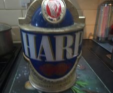 This Harp Lager light-up counter font