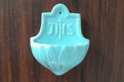 Vintage Porcelain Holy Water Font