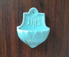 Vintage Porcelain Holy Water Font