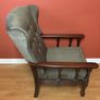 Elegant Grey Tufted High Back Armchair Image 5