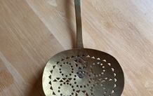 Vintage brass decorative large spoon