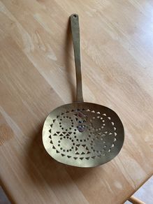 Vintage brass decorative large spoon