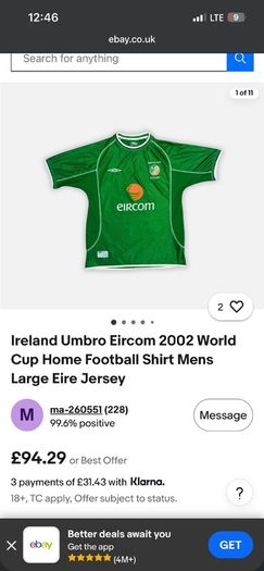 Ireland jersey 2002 world cup