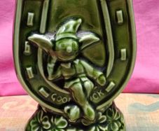 Vintage ,good Luck From Ireland Vase