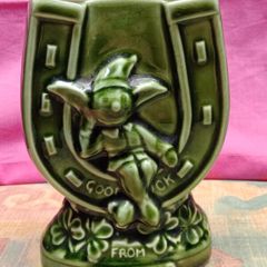 Vintage ,good Luck From Ireland Vase