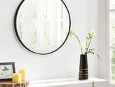 Black  Round Wall Mirror Bathroom Mirror