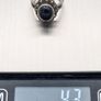 Marcasite Halo Jet Sterling Silver Ring Image 9