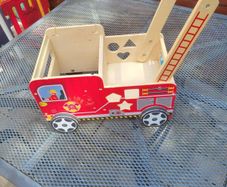 Squirrel Play Wooden Activity Baby Walker Fire Engine