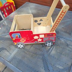 Squirrel Play Wooden Activity Baby Walker Fire Engine