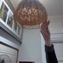 2 x Vintage Wicker Pendant Light Shades Image 3