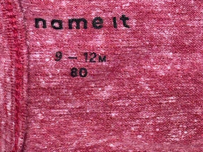 Baby Girls Pink Long Sleeved Dress from Name It Age 9-12 months / EU 80cm