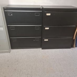 black 3 drawer metal cabinets