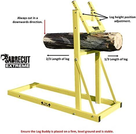 Folding Log Buddy Log Saw Horse Smart Holder Bench Chainsaw Pruning Lopping Cutting Holder Garden Heavy Duty