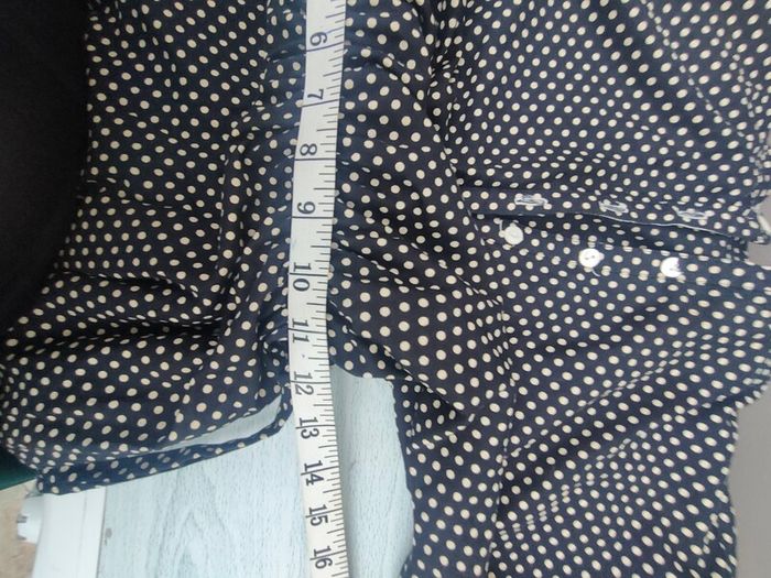 Vintage Betty Barclay Navy and cream polkadot midi dress