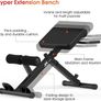 Foldable Hyperextension Bench Roman Chair Back Extension,Home Gym Sit Up Bench for Glute & Ab Workouts,Optional Adjustment Incline & Multi-Function Heavy-Duty Exercise Image 3