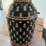 Large metal table lamp, hand painted Image 3