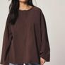 Missguided @ Shein Brown Oversized Long Sleeved  Sweatshirt Size Large UK 14 Image 2