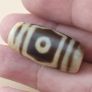 Vintage 3 Eyes Himalayan Tibetan Agate Dzi Bead Amulet Image 5