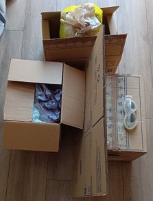 Moving Boxes & Collection of Paper & Bubble Wrap