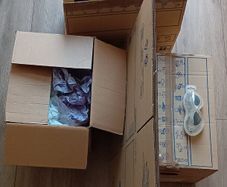 Moving Boxes & Collection of Paper & Bubble Wrap