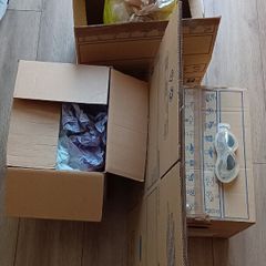 Moving Boxes & Collection of Paper & Bubble Wrap