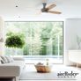 AireRyder Ceiling Fan Saturn Nickel with Lighting and Remote Control 52 132cm Blades in Silver and Pine Image 7