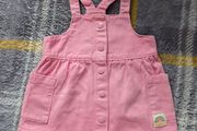 Bnwot M&amp;S Pink Denim Pinafore Dress