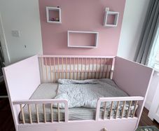 Cot bed IKEA Myllra baby pink