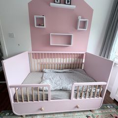 Cot bed IKEA Myllra baby pink