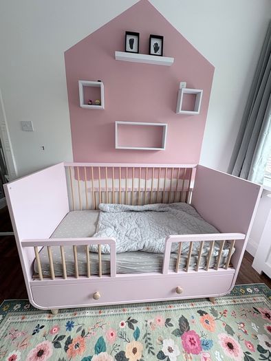 Cot bed IKEA Myllra baby pink