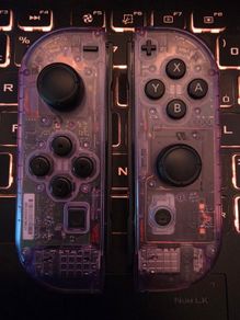 Custom Nintendo Switch Retro Clear Atomic Purple Joy-Cons