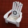 Beach Nautical Miniature Decoration Ornament Small Wooden Beach Chair Model Decorated with Ship Steering Wheel Seagull Shell Conch Image 5