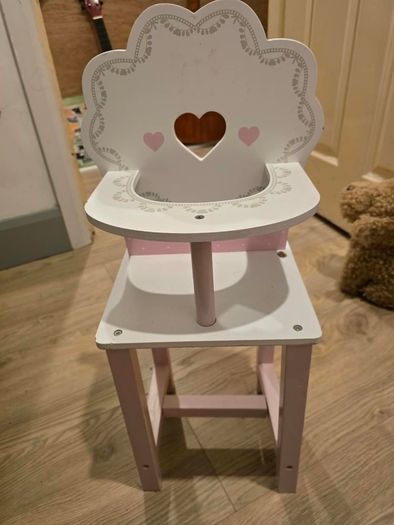 Doll wooden high chair