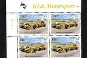 2001 Ireland Centenary of the Royal Irish Automobile Club (RAC) 30p/38c Jordon Grand Prix Commemorative Stamps plate 1B1B1B1B Mint Never Hinged (MNH)