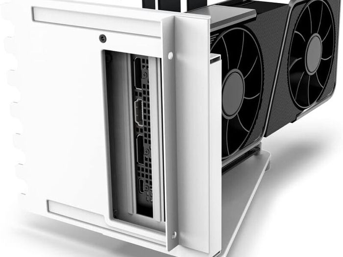 White NZXT Vertical GPU Mounting Kit PCIe 4.0 Riser GPU