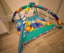 Padded Foldable Baby Gym with toys and attachment rings