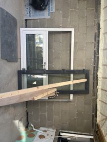 Anthracite double door external triple glazed