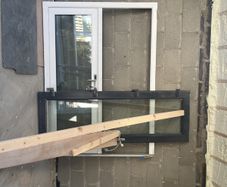 Anthracite double door external triple glazed
