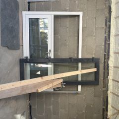Anthracite double door external triple glazed