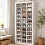 Shoe Storage Unit with 30 Compartments White Image 2
