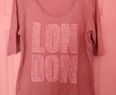 Street one dusty pink London cotton sequin top size UK16 EU44 Postage included