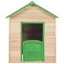 Kids Play House Fir Wood Green Image 6