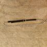 Vintage 90's Womens In Wear Italian Black Leather Silver tone Chain Belt Size L 32" Image 3