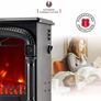 Electric Fireplace Stove Heater with Log Wood Burner Effect - with Fire Flame Effect 1750-1950 watts Image 4